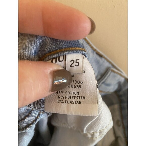 Hudson Light Wash Destressed Jeans Custom Shine Sz.25 - Picture 6 of 6